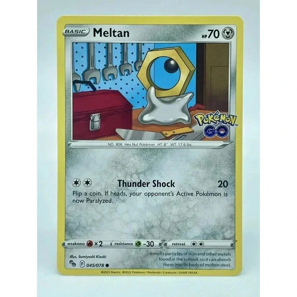 Meltan 045/078 Stamped Pokémon GO Non-Holo Pokémon‎ TCG Mint Unplayed - Picture 1 of 6
